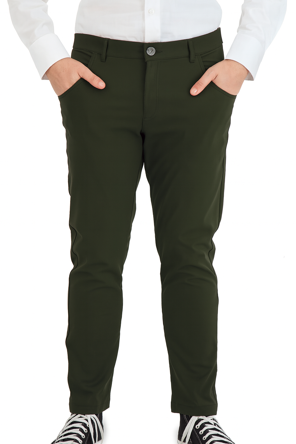 Stretch Men's Chinos Casual Olive
