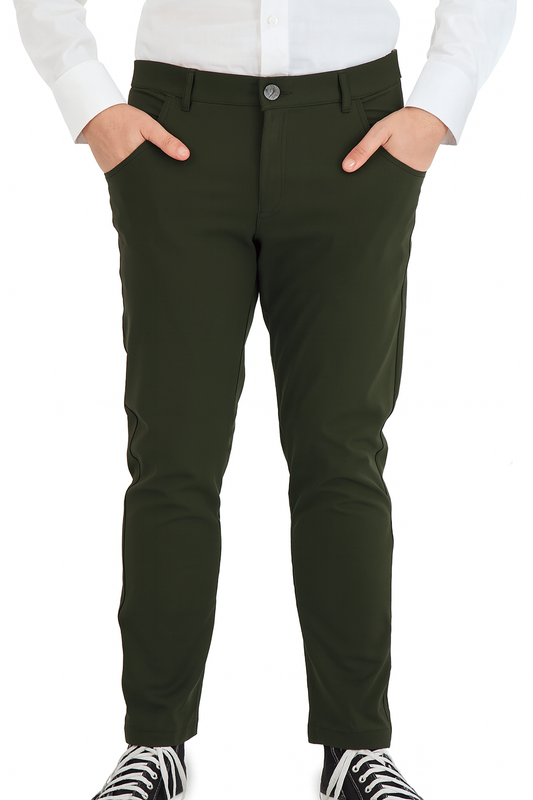 Stretch Men's Chinos Casual Olive