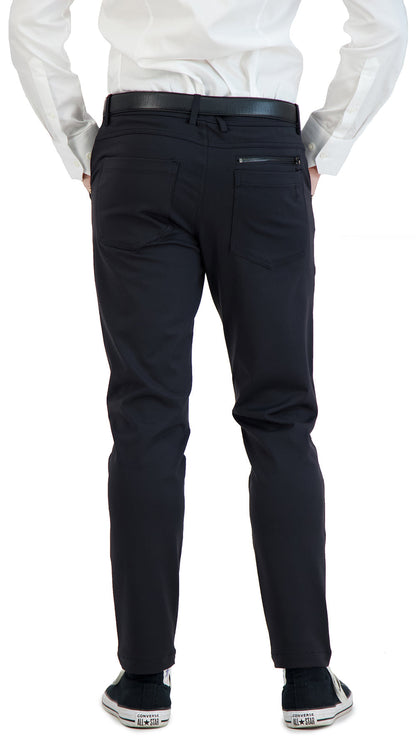 Stretch Men's Chinos Casual Black