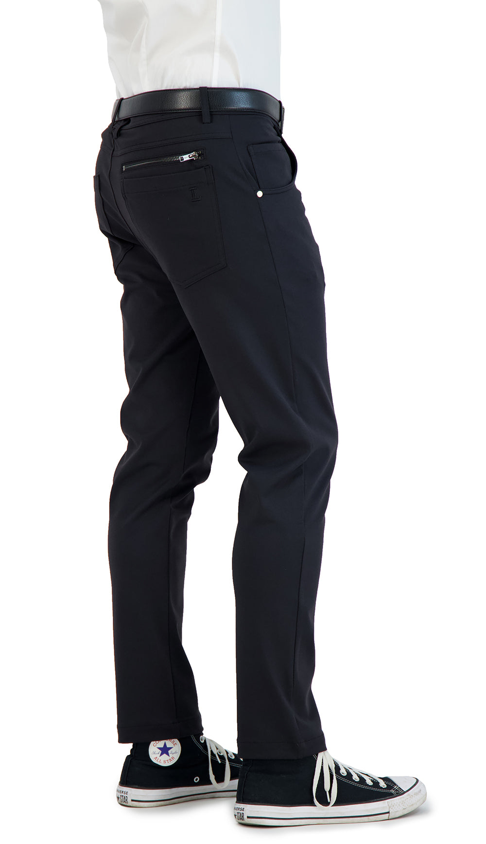 Stretch Men's Chinos Casual Black