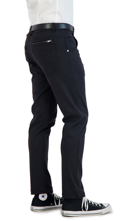 Stretch Men's Chinos Casual Black