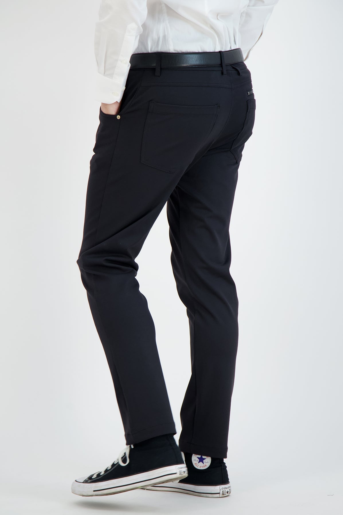 Stretch Men's Chinos Casual Black