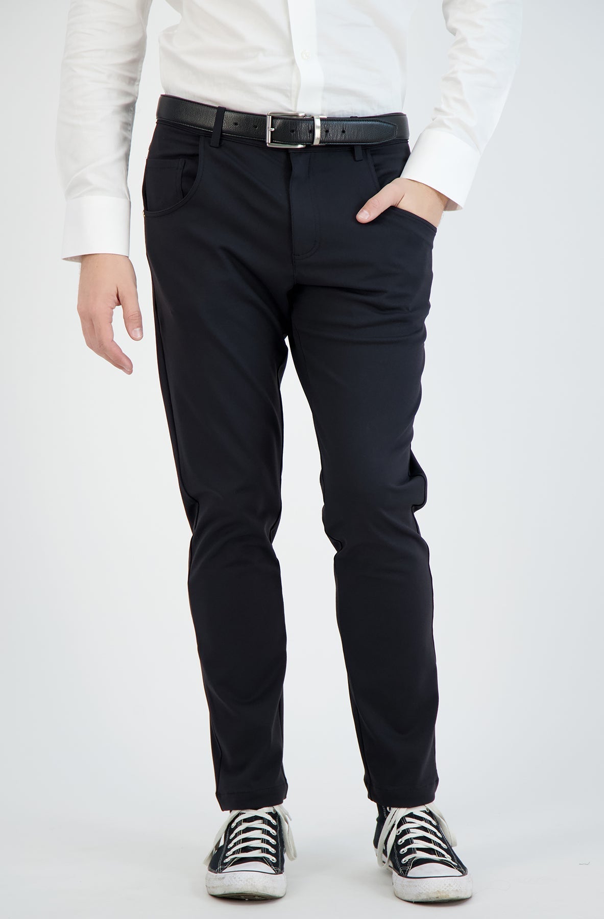 Stretch Men's Chinos Casual Black