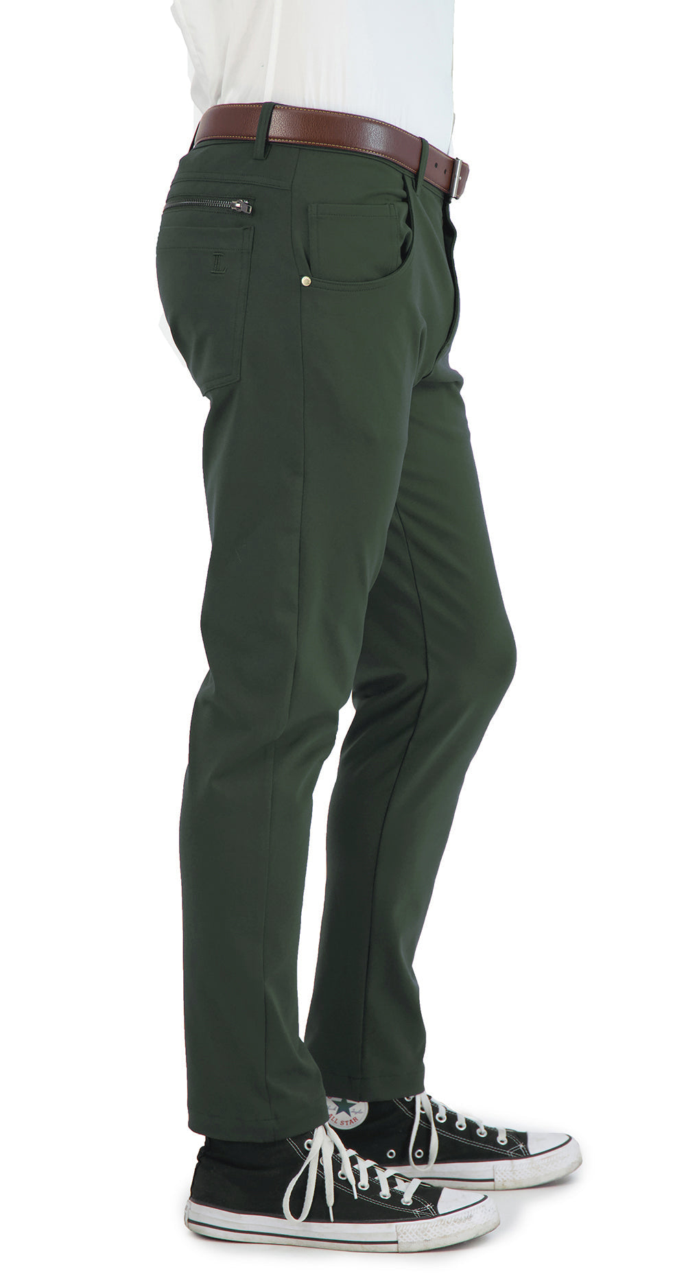 Stretch Men's Chinos Casual Olive