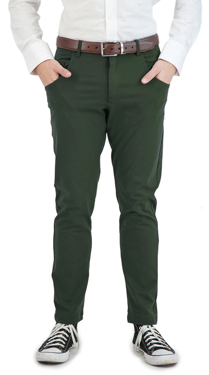 Stretch Men's Chinos Casual Olive